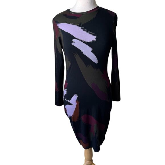 Ted Baker Lauryy Sapphire Abstract Print Bodycon Dress Ted Size 3 (UK 12/US 8) - Picture 9 of 11